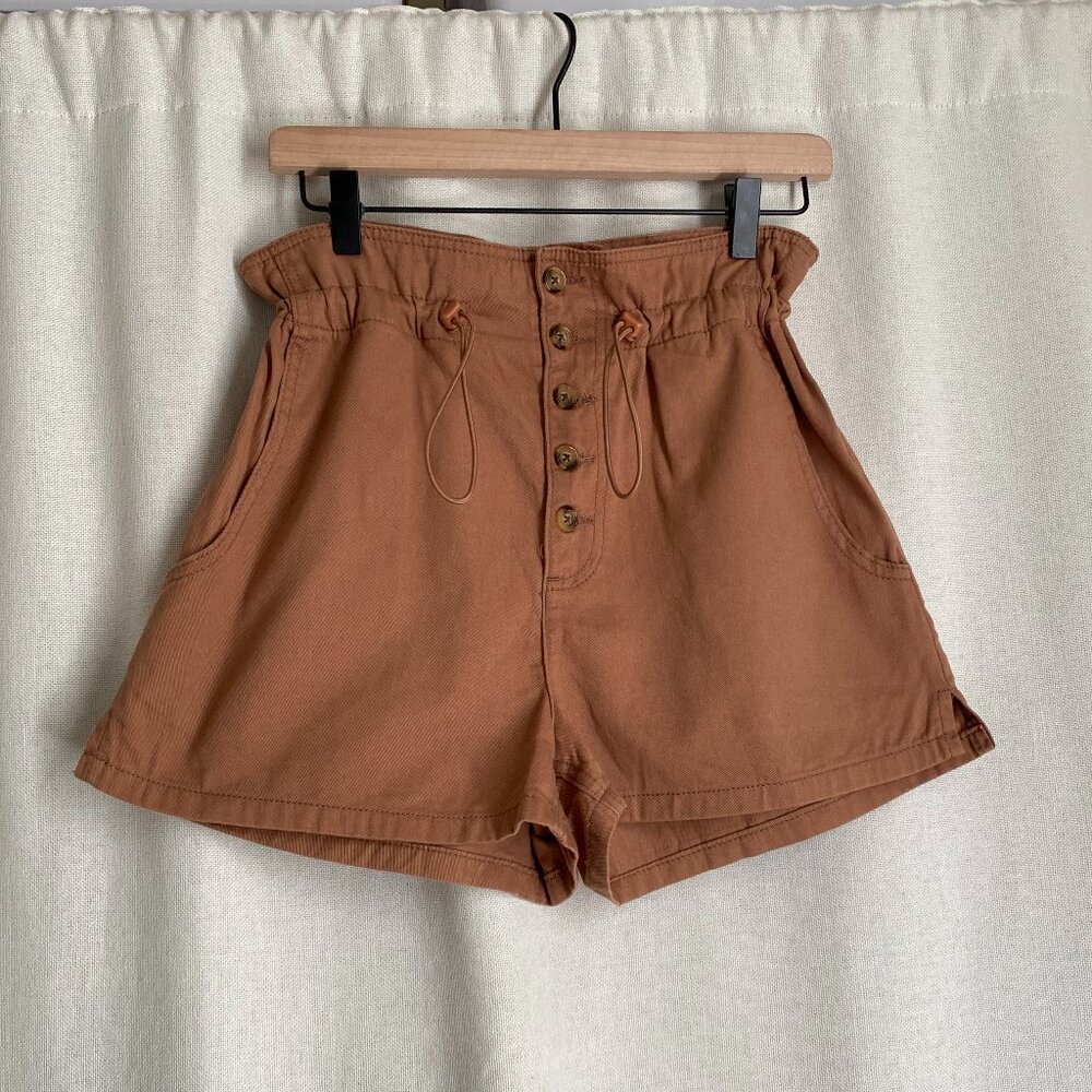 BDG High Waisted Paper Bag Shorts